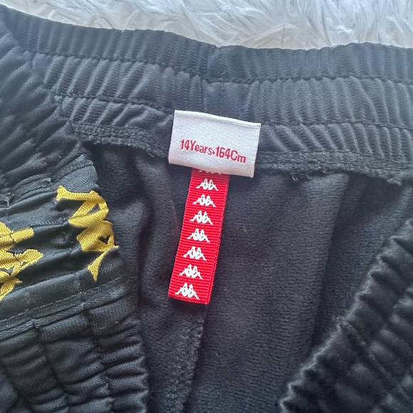 Black and yellow Kappa tracksuit bottoms size small adult unisex - Picture 3 of 3